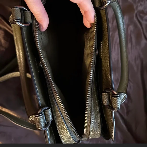 Coach Olive Green Leather Handbag - Picture 6 of 9